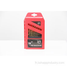 Nouveau type 19pcs Drill Bit Set Plastic Box